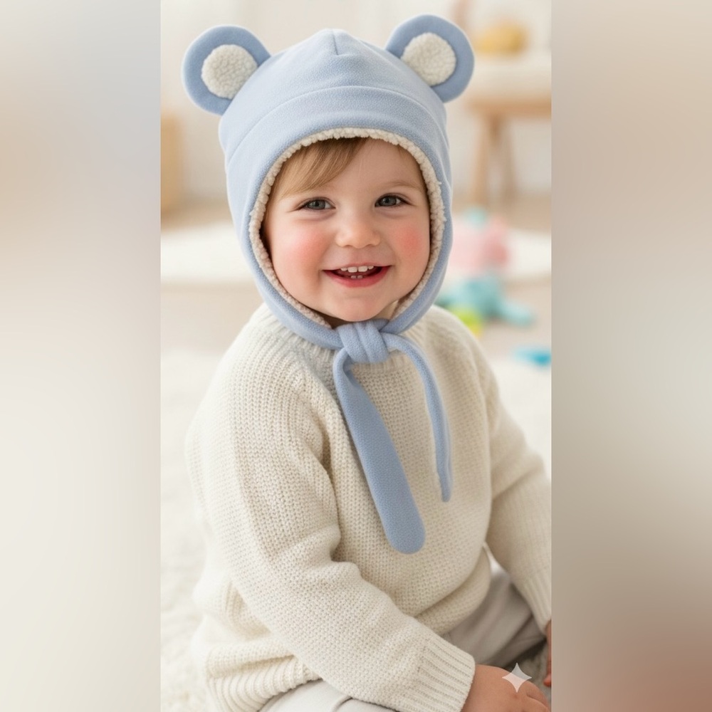 Columbia Unisex Light Blue Hat Sherpa OS but fits 2-3 yo.